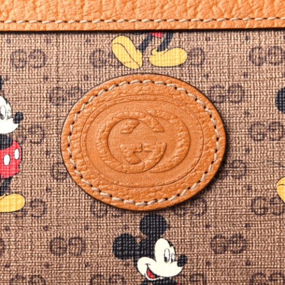 New Gucci X Disney GG Canvas Mickey Mouse Pouch Clutch Bag - Picture 7 of 16